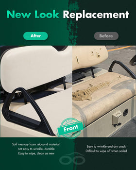 SCITOO rear seat cushions Wheat set – stitch detail emphasizes durability and craftsmanship.