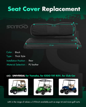 SCITOO seat bottom cover adds comfort and color to your golf cart.