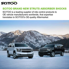SCITOO front shocks enhance cart stability during turns on uneven trails.