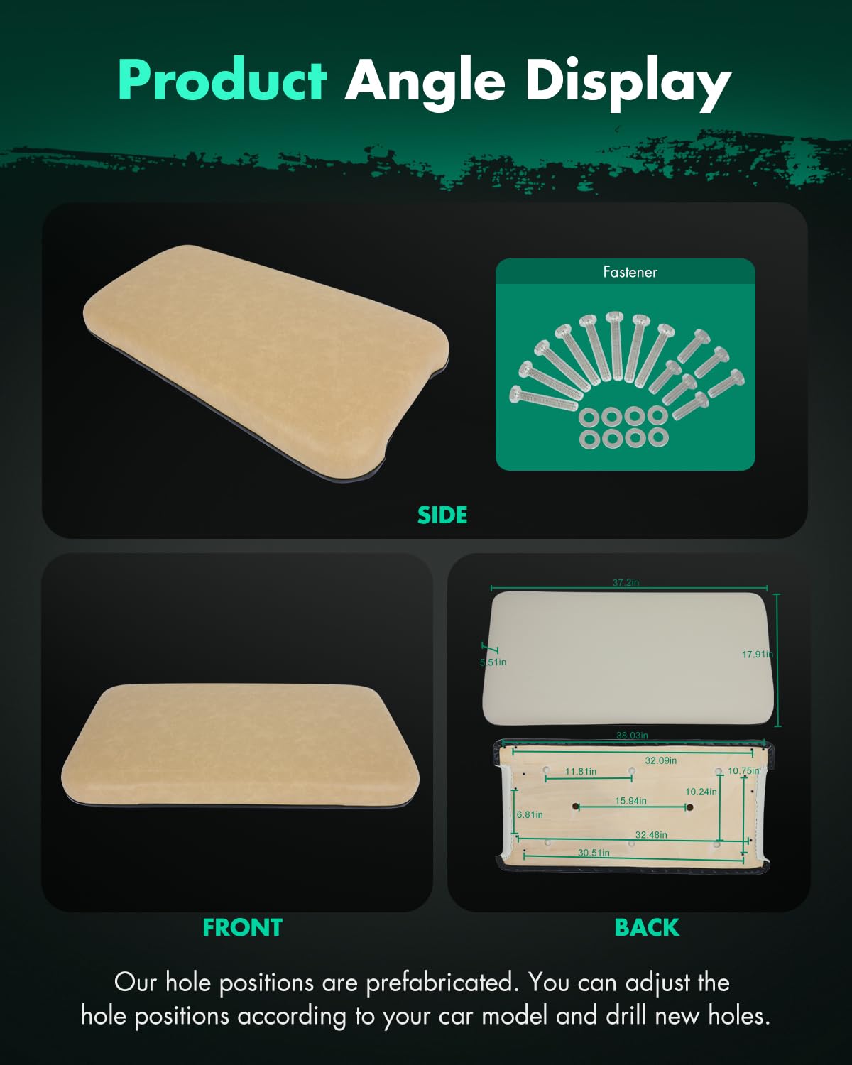 SCITOO tan front-seat cover material emphasizes durable, comfortable cushioning.