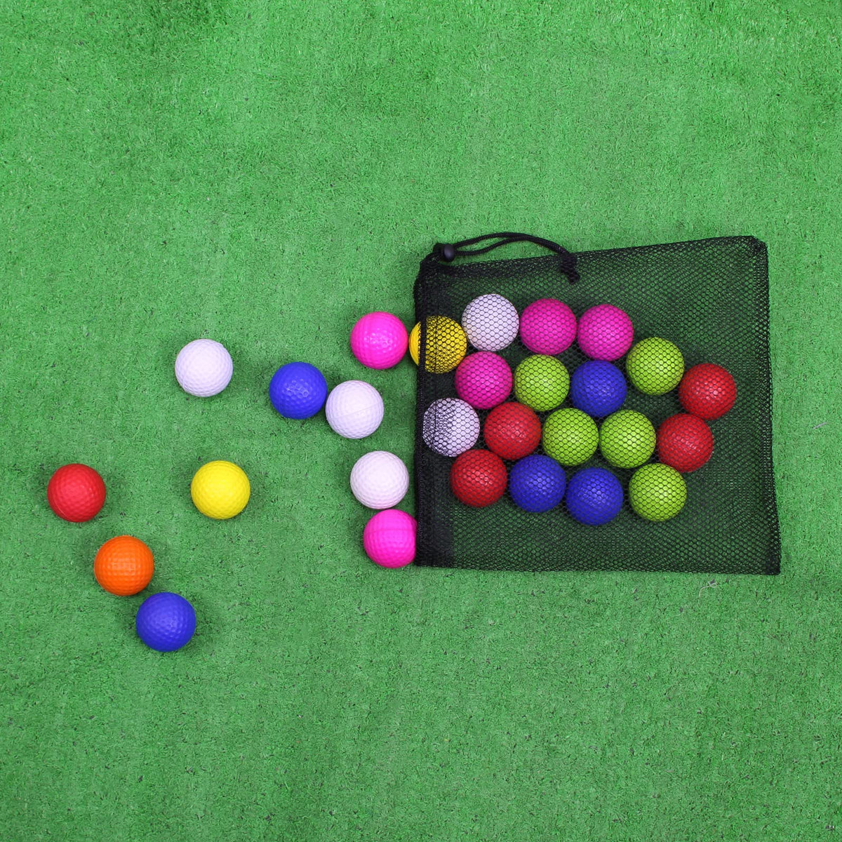 Scott Edward foam balls use bright colors for easy visibility during sessions