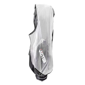 Zipper access on Scott Edward rain cover allows quick club retrieval.