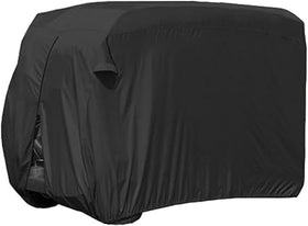 Scott Edward golf cart cover waterproof with fully sealed seams protects against rain.
