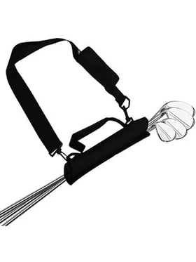 Scott Edward golf club bag in black, front view showing a compact travel design.