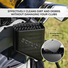 Scrubi is securely attached to your bag for easy access during rounds.