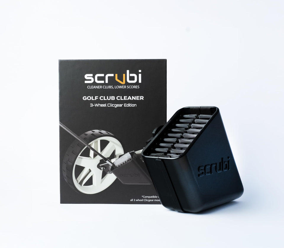 Scrubi Golf Club Cleaner with nylon bristles cleans grooves efficiently
