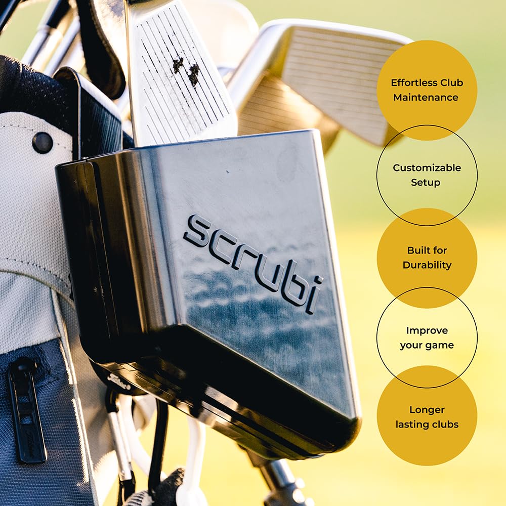 On-course use shows fast, convenient cleaning between shots with Scrubi.