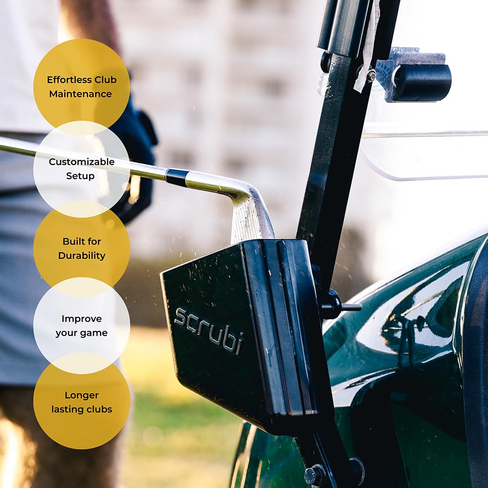 Scrubi lightweight portable design fits easily in a golf bag.