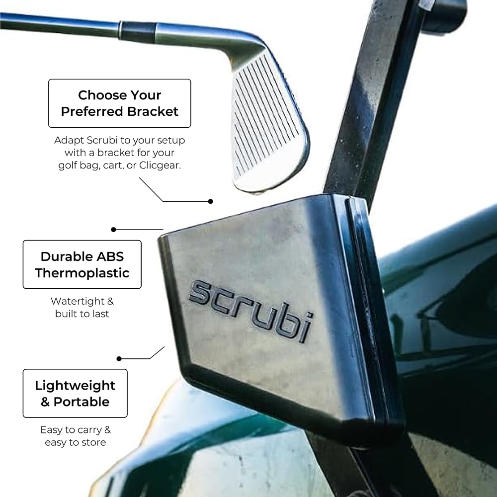Scrubi strong nylon bristles close-up removing dirt from iron grooves.