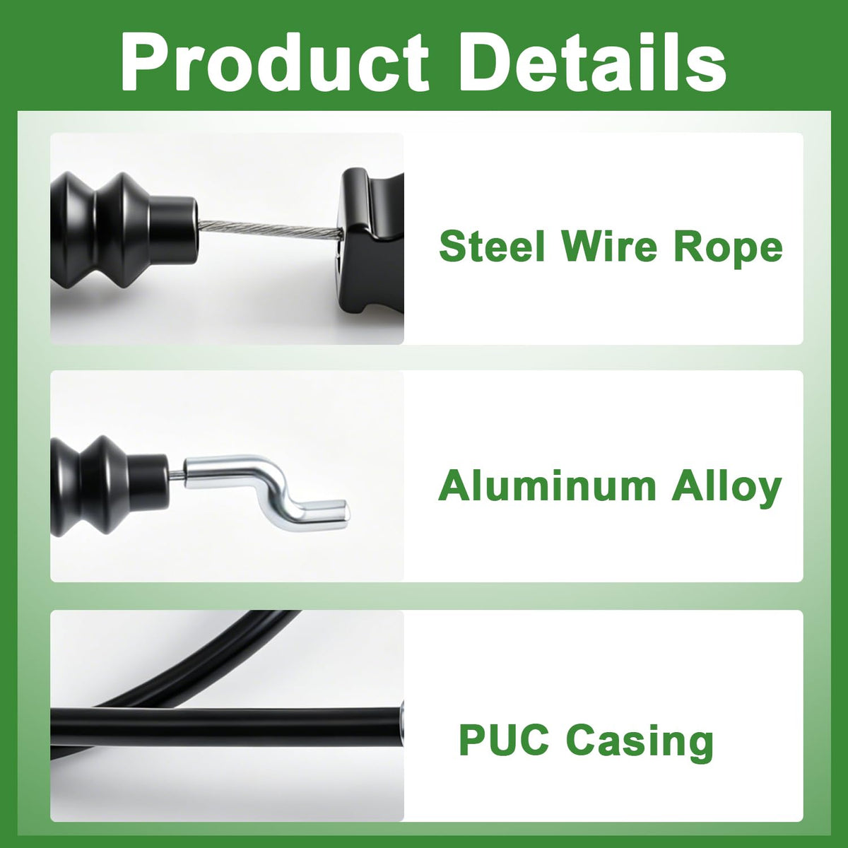 SDRZJX 52-1-4-inch throttle cable length shows ample reach for versatile installations.