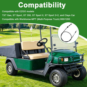 SDRZJX EZGO TXT-fit throttle cable, close-up of durable aluminum connector for a secure connection.