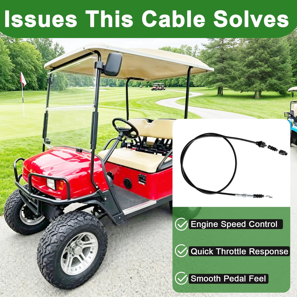 SDRZJX Workhorse MPT throttle cable image suggests sturdy build for heavy-duty use.