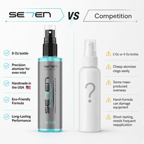 SE7EN EliteClean golf grip before and after cleaning for improved tack