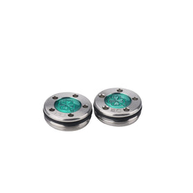 SEACLOUD green four-leaf weight close-up showing precision balance
