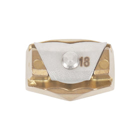 Close-up of 18g weight designed for Triple Diamond head