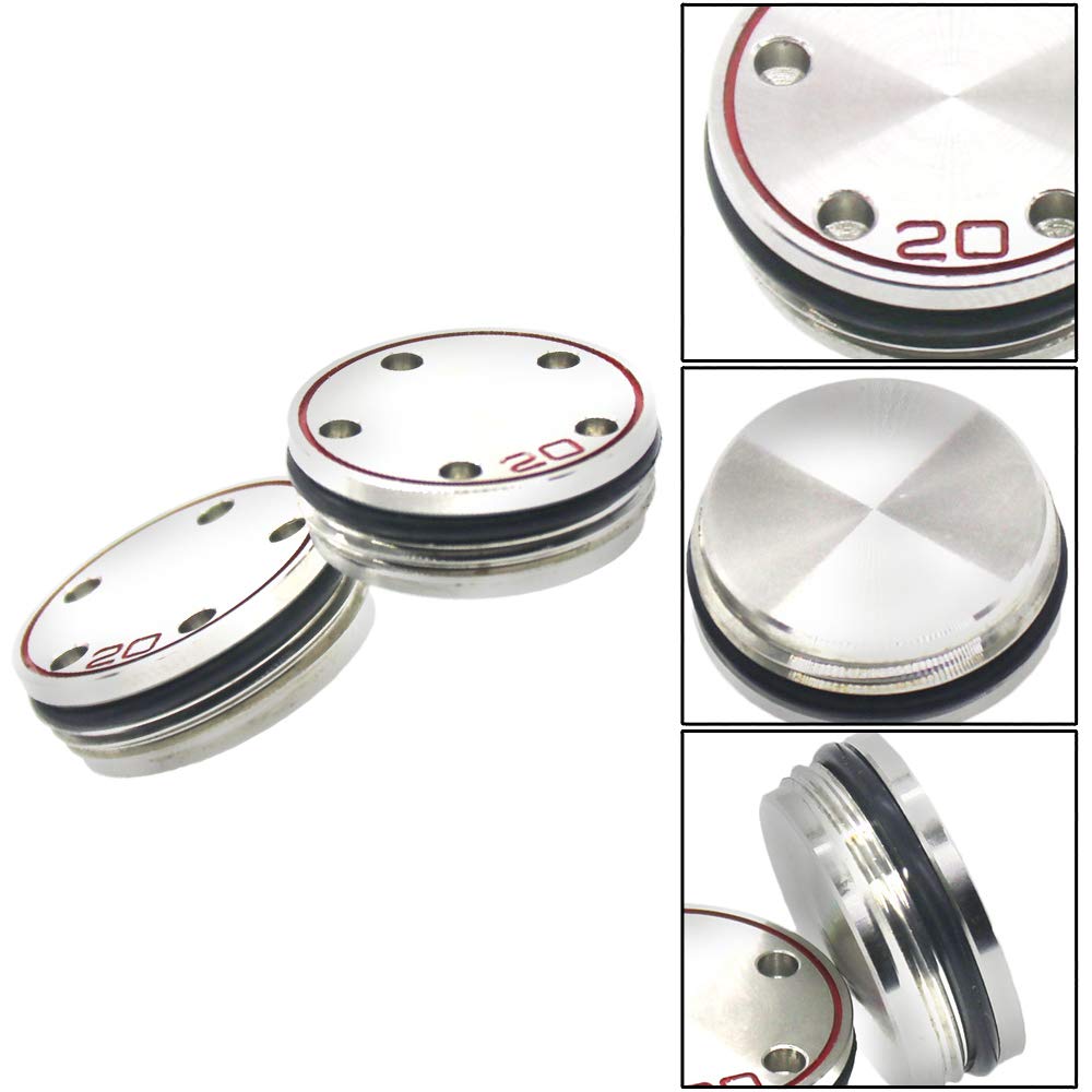 Two-piece silver weight screws provide durable, wear-resistant upgrade for your putter.