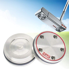 Weight screws being tightened into a putter head for secure fit