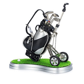 Seadream golf gift set pen holder with lawn base enhances desk organization.