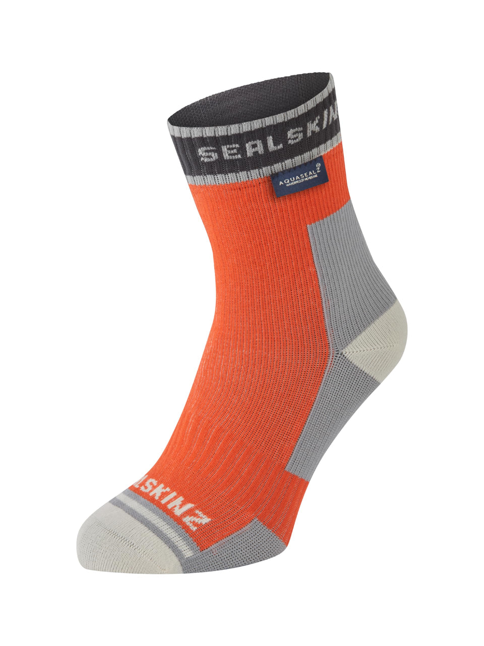 SEALSKINZ Holverstone waterproof ankle sock with secure mid-foot grip for rainy runs.