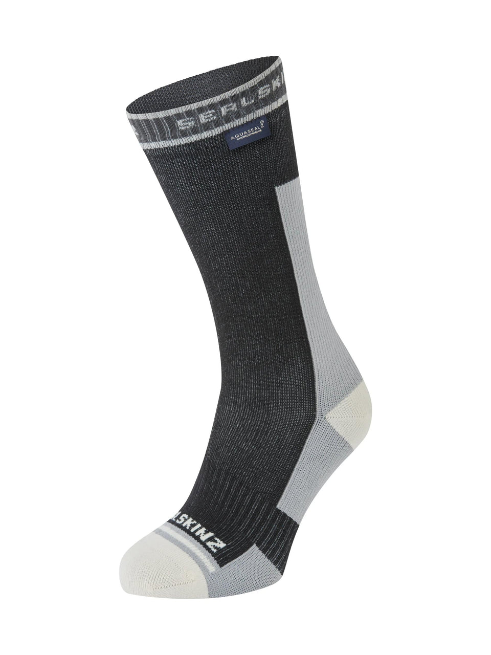 SEALSKINZ Holverstone waterproof running sock in full view, protecting feet during wet runs.