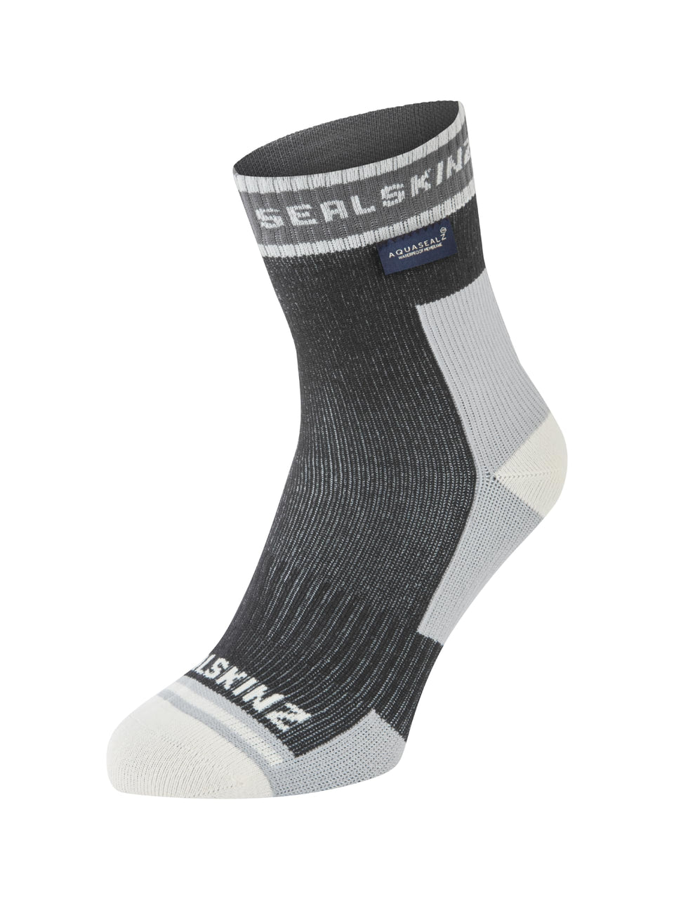 SEALSKINZ Holverstone waterproof sock close-up with three-layer membrane for wet runs