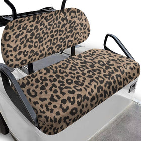 SEANATIVE brown leopard backrest seat cover protects and styles your golf cart