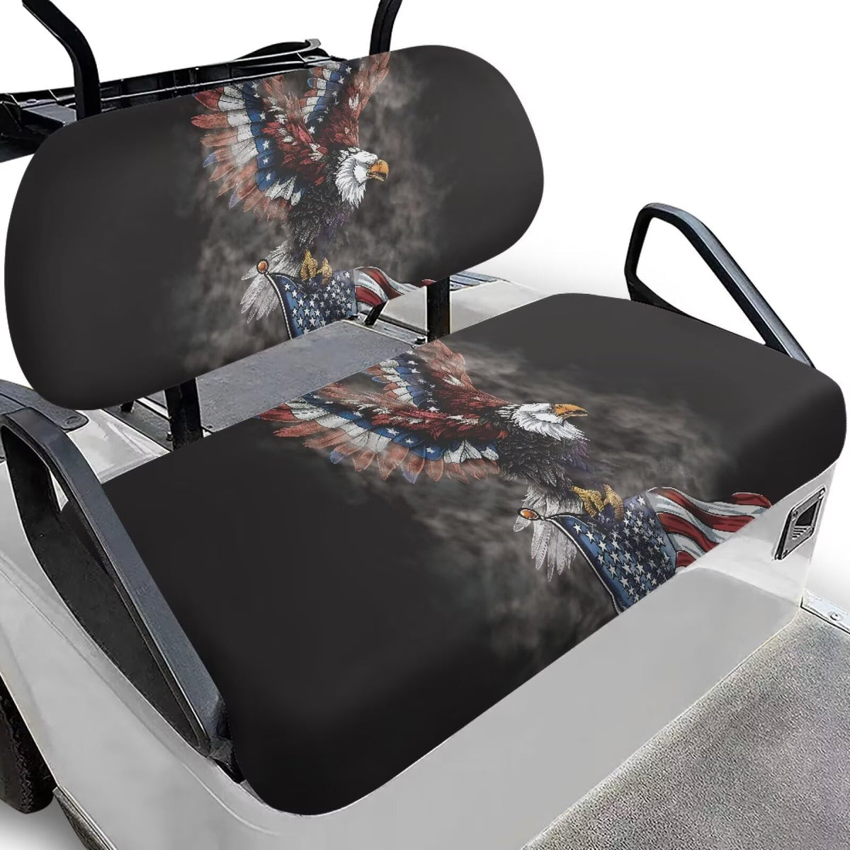 SEANATIVE Eagle US Flag seat cover adds protection and patriotic style.