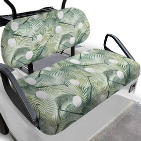 SEANATIVE Golf Ball Green Leaf seat cover front view protects seats and elevates style.