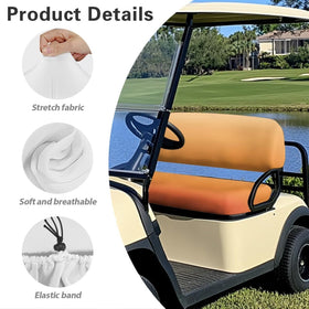 SEANATIVE Gradient Orange Golf Cart Seat Cover two-seat setup fits most 2-person carts
