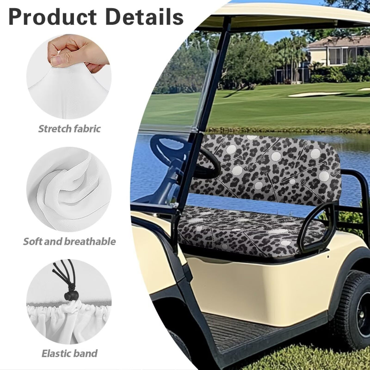 SEANATIVE Leopard seat cover makes a great gift for golf lovers.