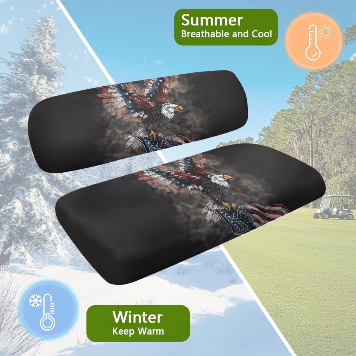 Reinforced stitching boosts durability for regular golf use.