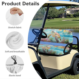 SEANATIVE sea turtle floral seat decor enhances your cart's look