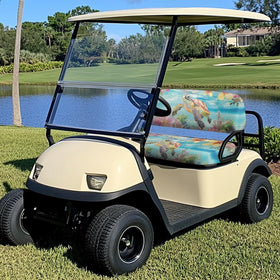 SEANATIVE two-person golf cart seat cover fits most carts for easy customization