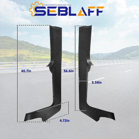 SEBLAFF floormat retainer side panel set side view illustrates easy installation without tools.