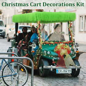 Seeloowy Christmas ball ornaments brighten the cart with seasonal shine.
