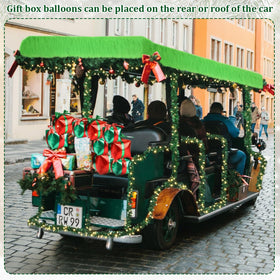 Seeloowy gift box balloons boost holiday whimsy for parades and drives.