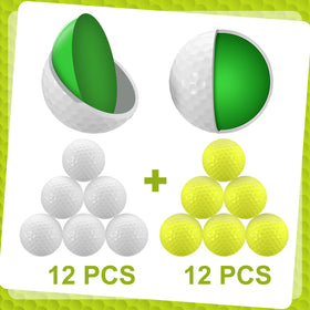 Seenelling yellow balls offer high visibility for quick shot tracking