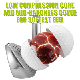 Seenelling low compression core delivers soft feel and easier launch