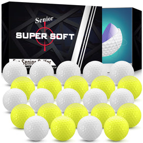 Seenelling yellow soft golf balls for easy on-course visibility and tracking