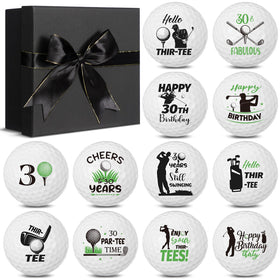 Seenelling 30th birthday golf balls ready for casual play and celebration.