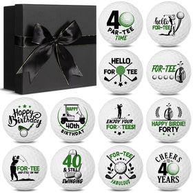 Seenelling 40th birthday golf balls box ready-to-gift set for milestones on course.
