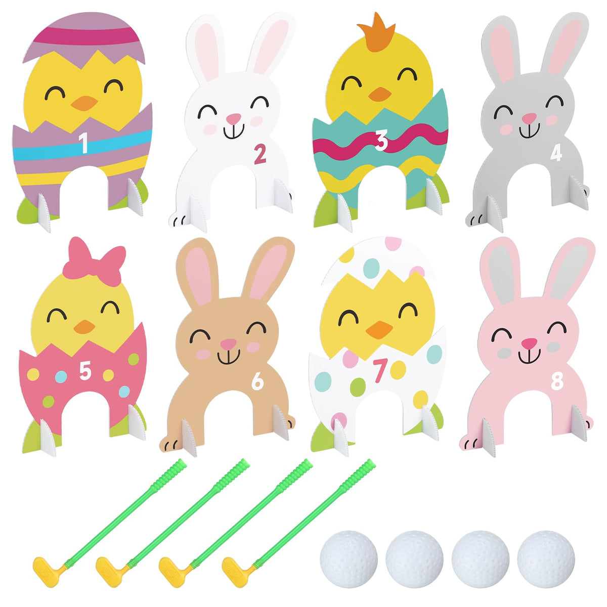 Seenelling Easter mini golf greens for backyard or party use