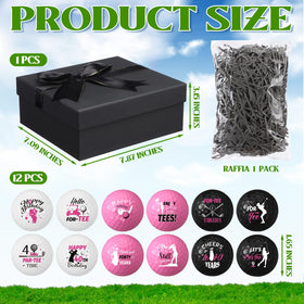 Seenelling gift box with raffia for a festive 40th birthday golf gift