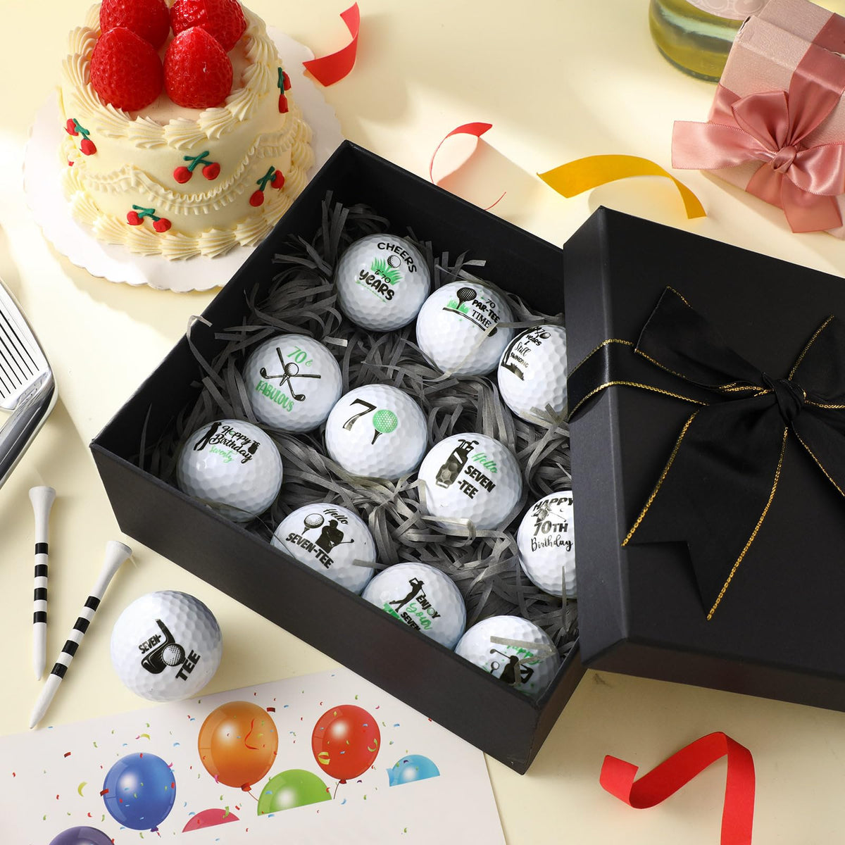 Seenelling gift set includes 12 balls ready for gifting.