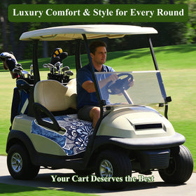 Machine washable SEJGGKQ seat cover for quick cleaning between rounds.