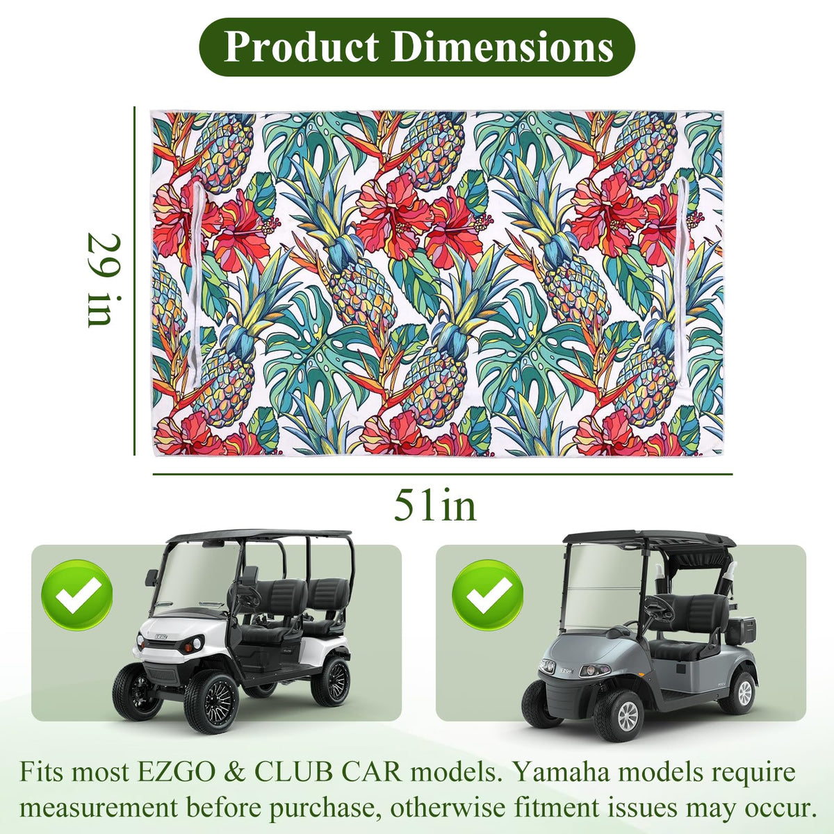 SEJGGKQ machine washable design keeps carts fresh between rounds.