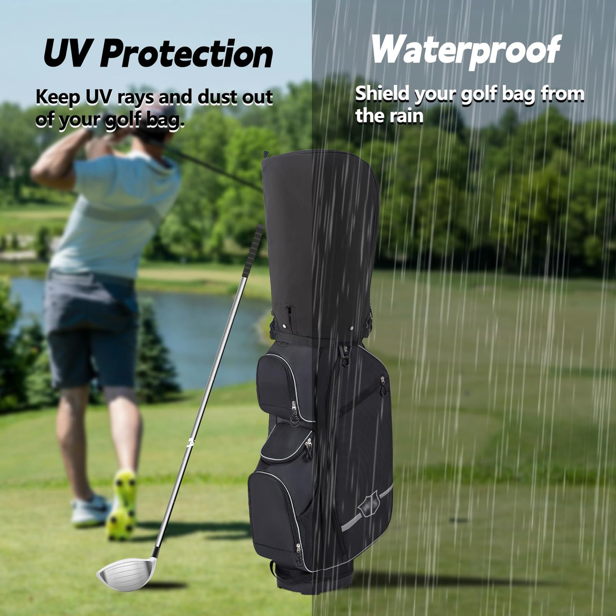 SEJGGKQ rolled design stores compactly inside your golf bag