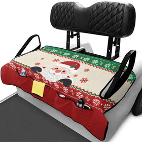 Semiouray golf cart seat towel Christmas design keeps seats clean on tours.