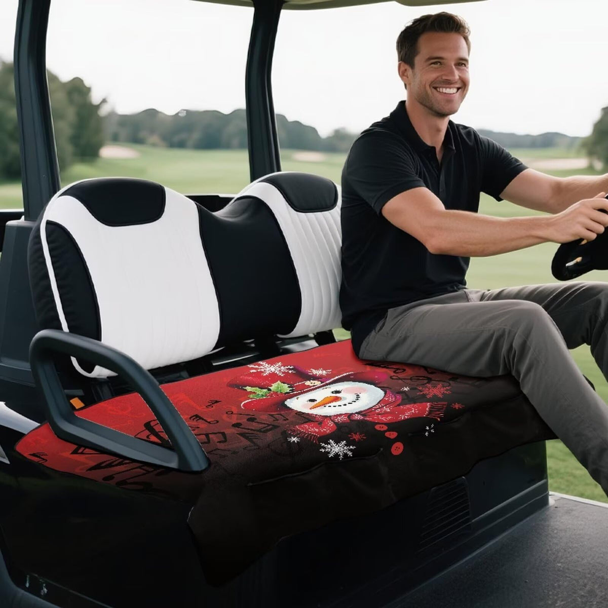 Semiouray Non-slip seat cover enhances grip for stable rides.