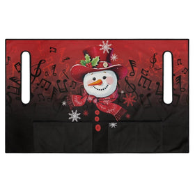 Semiouray Snowman golf cart seat cover showing festive protection and style.
